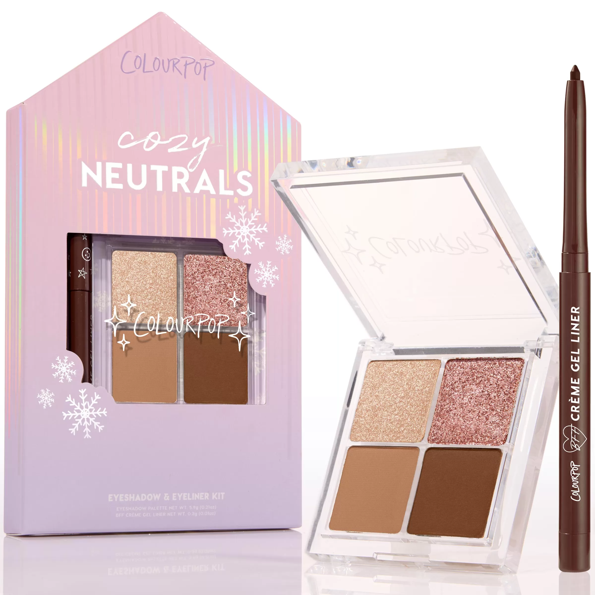 ColourPop Eye Sets*Cozy Neutrals Neutral eyeshadow palette & gel liner kit