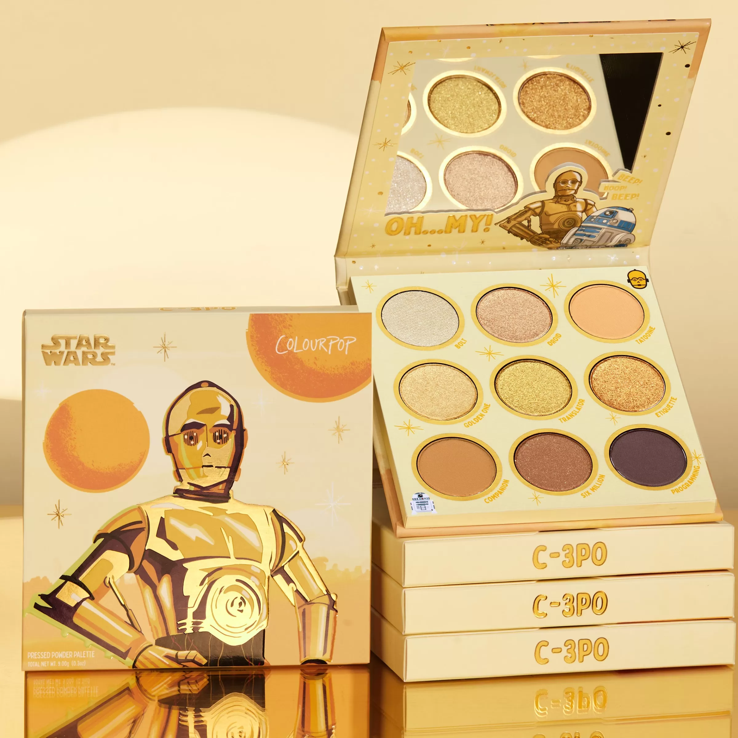 ColourPop Collab Palettes*C-3PO™ Gold-Theme Powder Palette