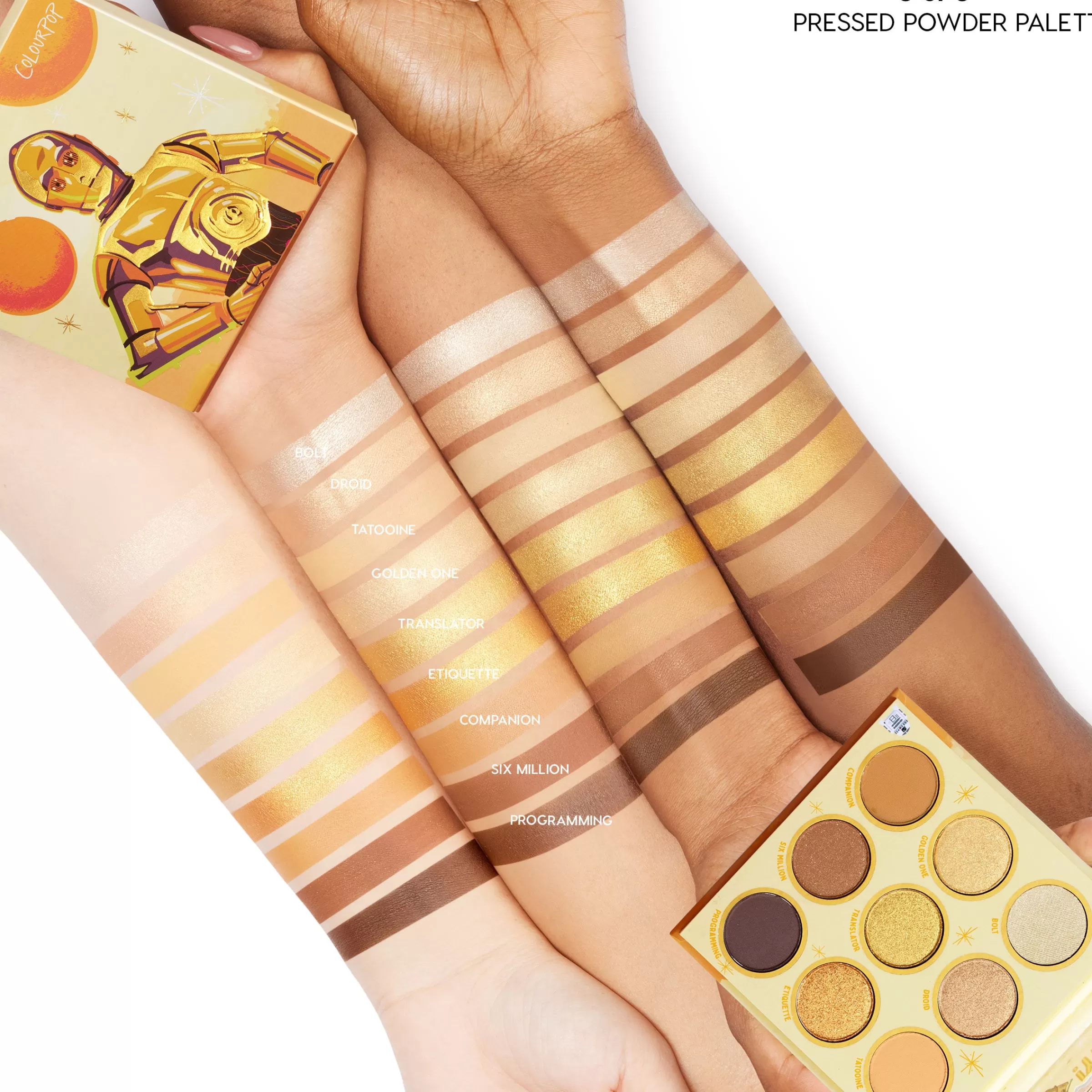 ColourPop Collab Palettes*C-3PO™ Gold-Theme Powder Palette