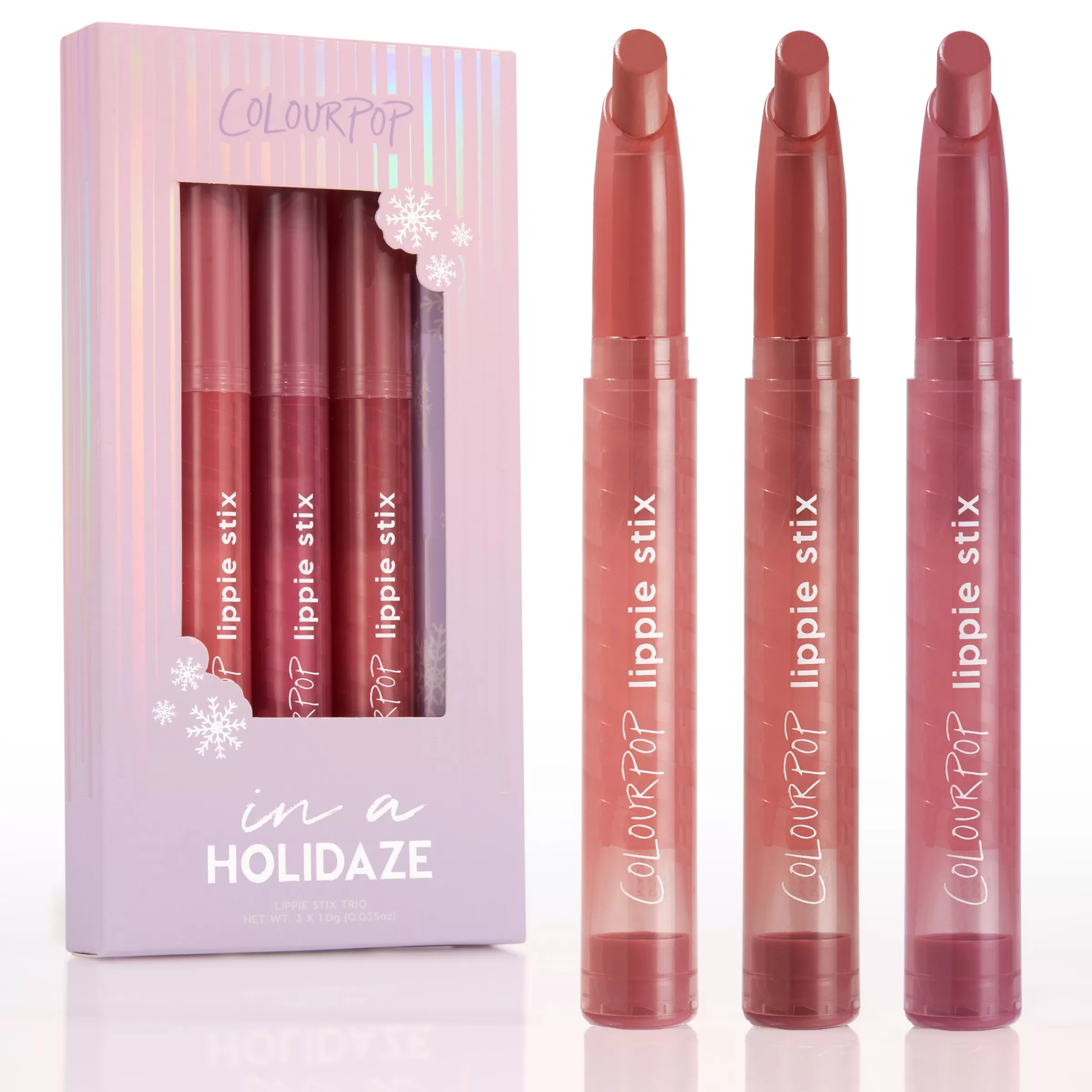 ColourPop Lipstick & Lip Stains | Lip Sets*In a Holidaze Pinky nude lipstick kit