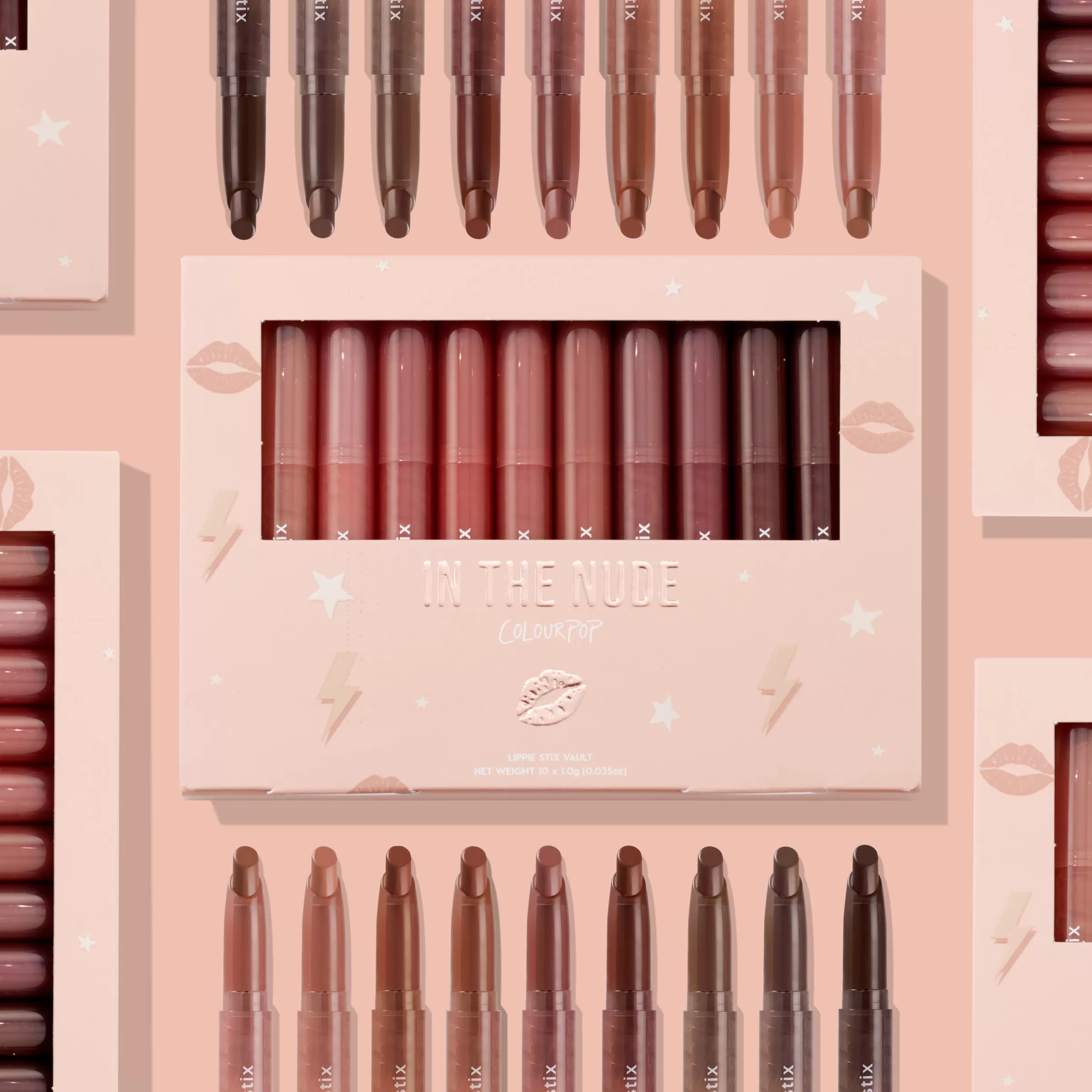 ColourPop Lipstick & Lip Stains | Lip Sets*In the Nude Lippie Stix Vault