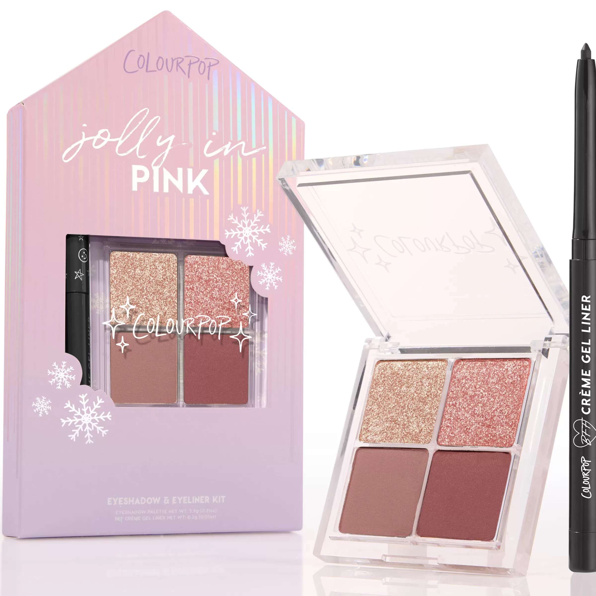 ColourPop Eye Sets*Jolly in Pink Pink eyeshadow palette & gel liner kit