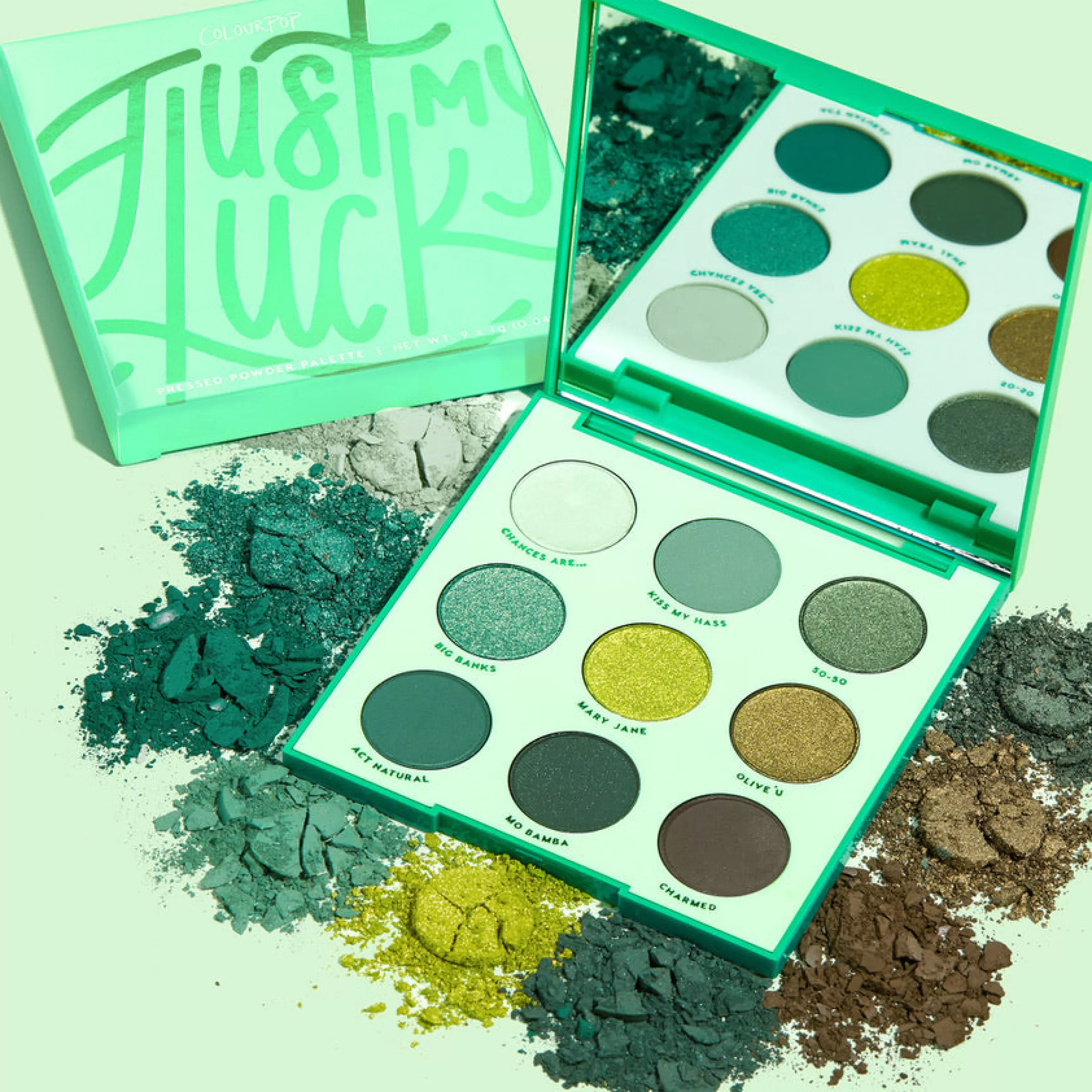 ColourPop Monochromatic Palettes*Just My Luck Rich-Green Shadow Palette