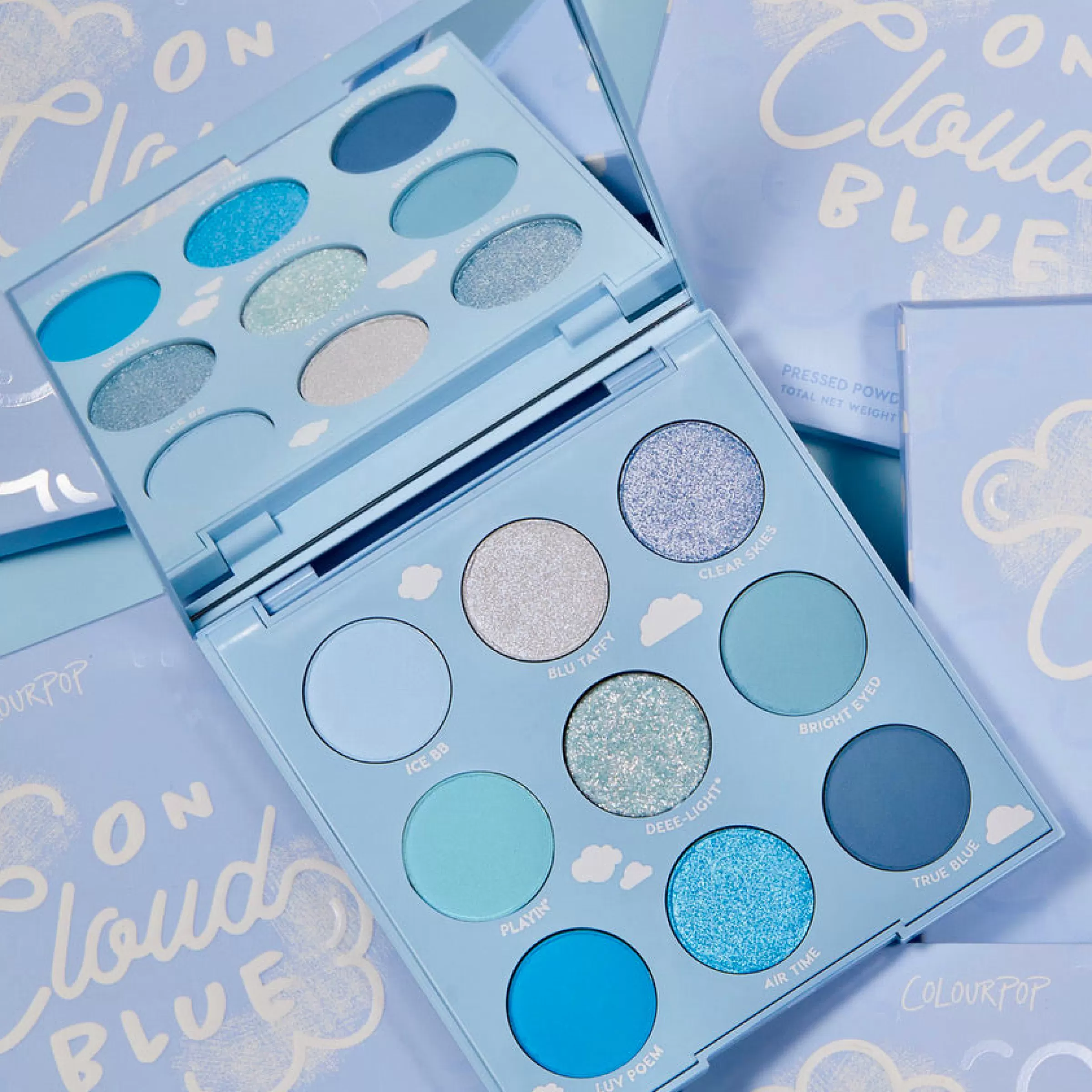 ColourPop Monochromatic Palettes*On Cloud Blue Baby Blue Powder Palette