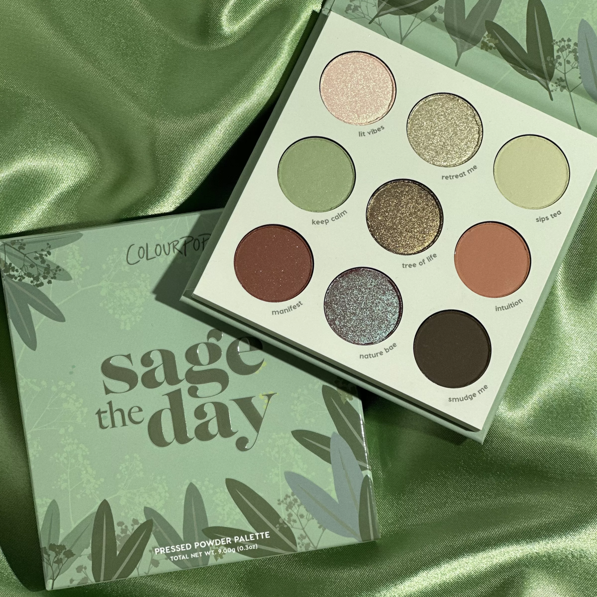 ColourPop Monochromatic Palettes | Colorful Palettes*Sage The Day Green Eyeshadow Palette