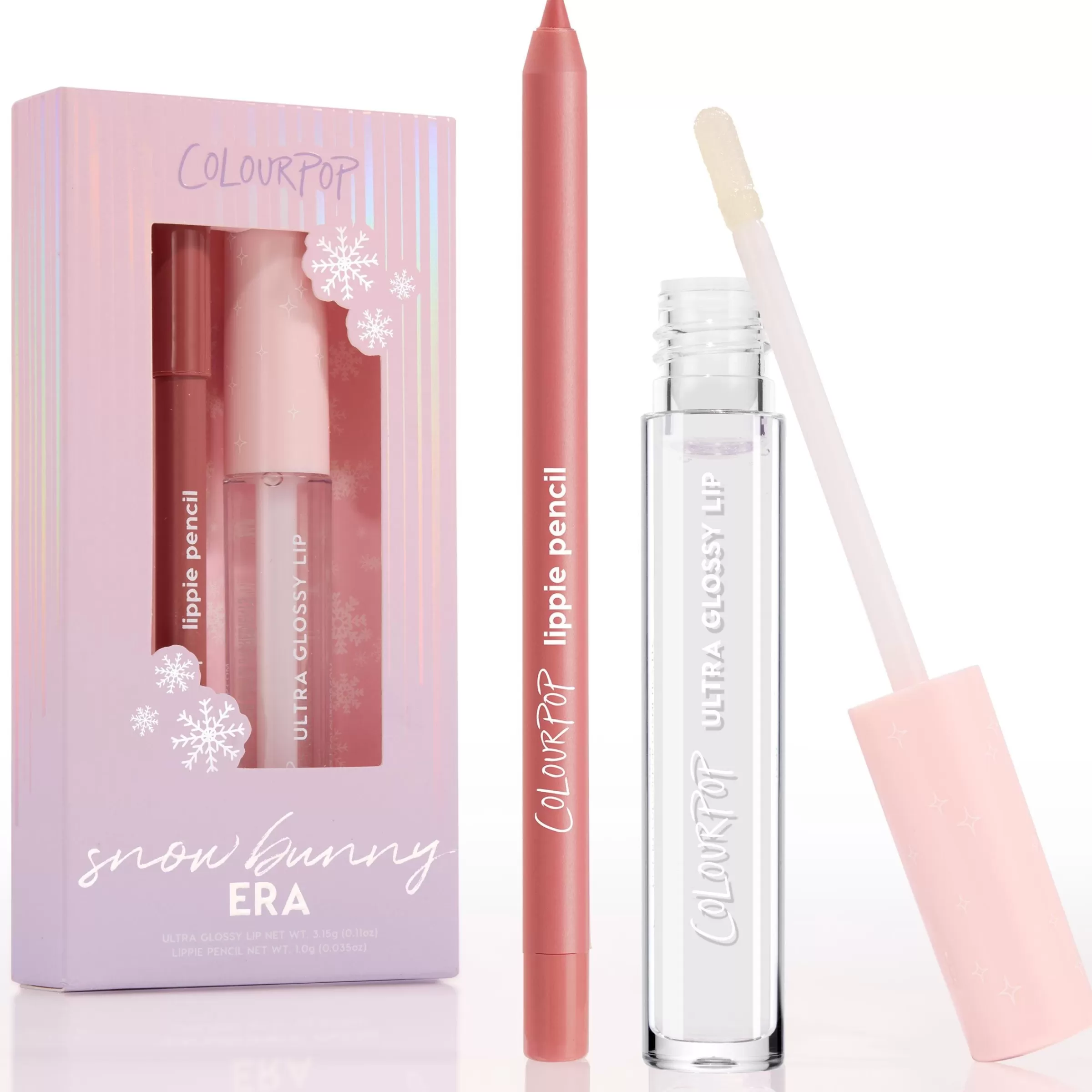 ColourPop Lip Gloss & Lip Oil | Lip Sets*Snow Bunny Era Lip liner & lip gloss kit