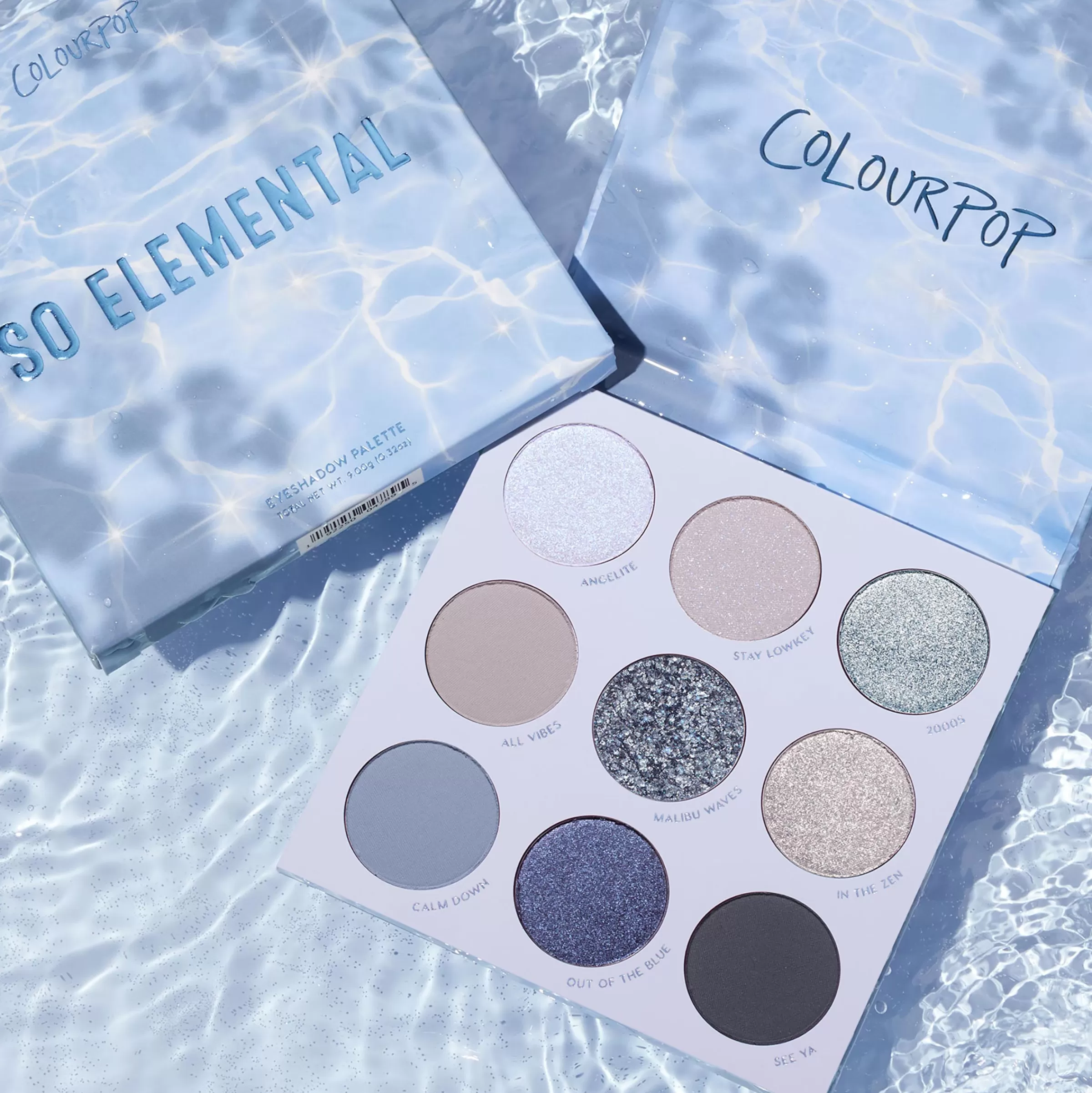 ColourPop Monochromatic Palettes | Colorful Palettes*So Elemental Cool-Tone Shadow Palette