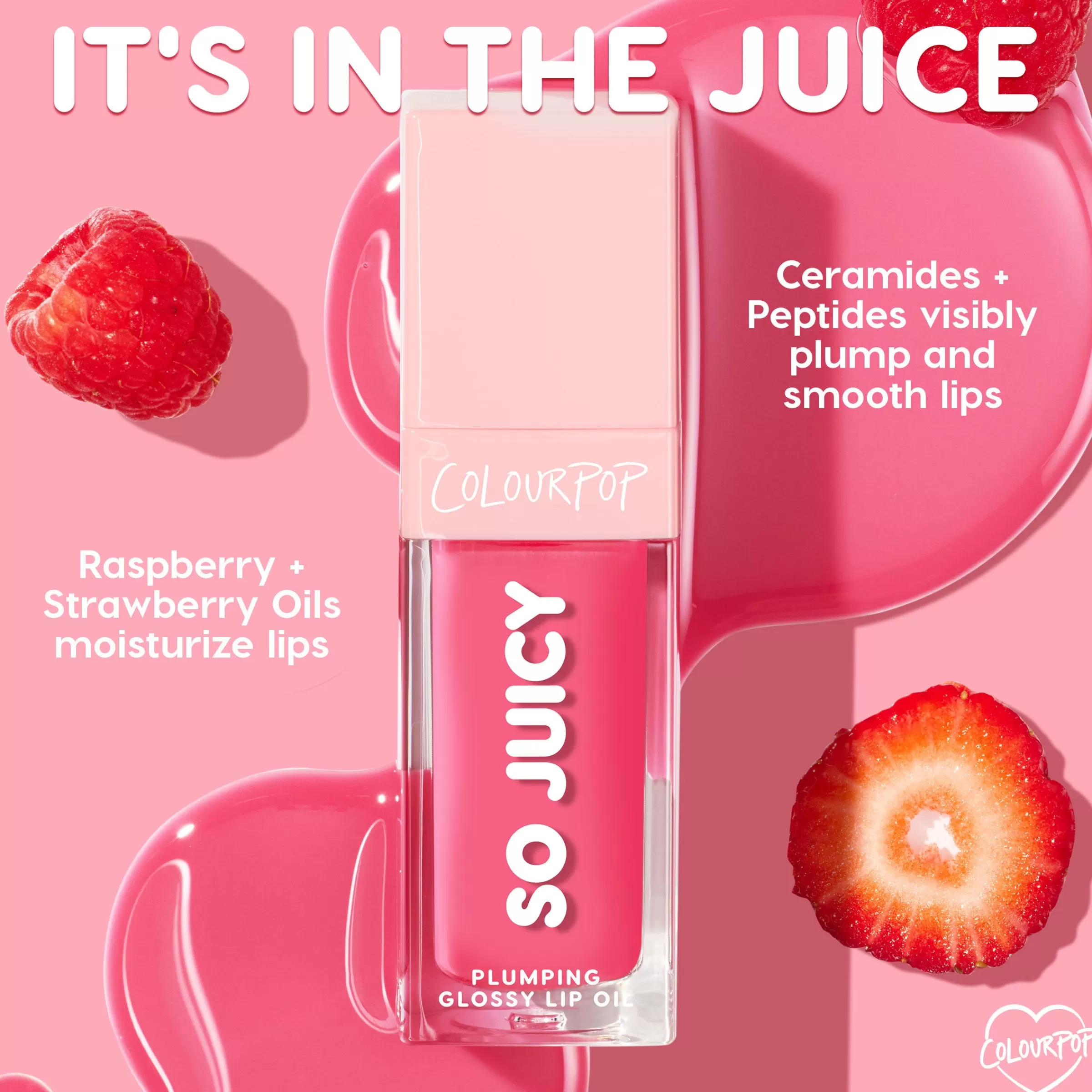 ColourPop Lip Gloss & Lip Oil*So Juicy Plumping Glossy Lip Oil Lip Oil with Peptides