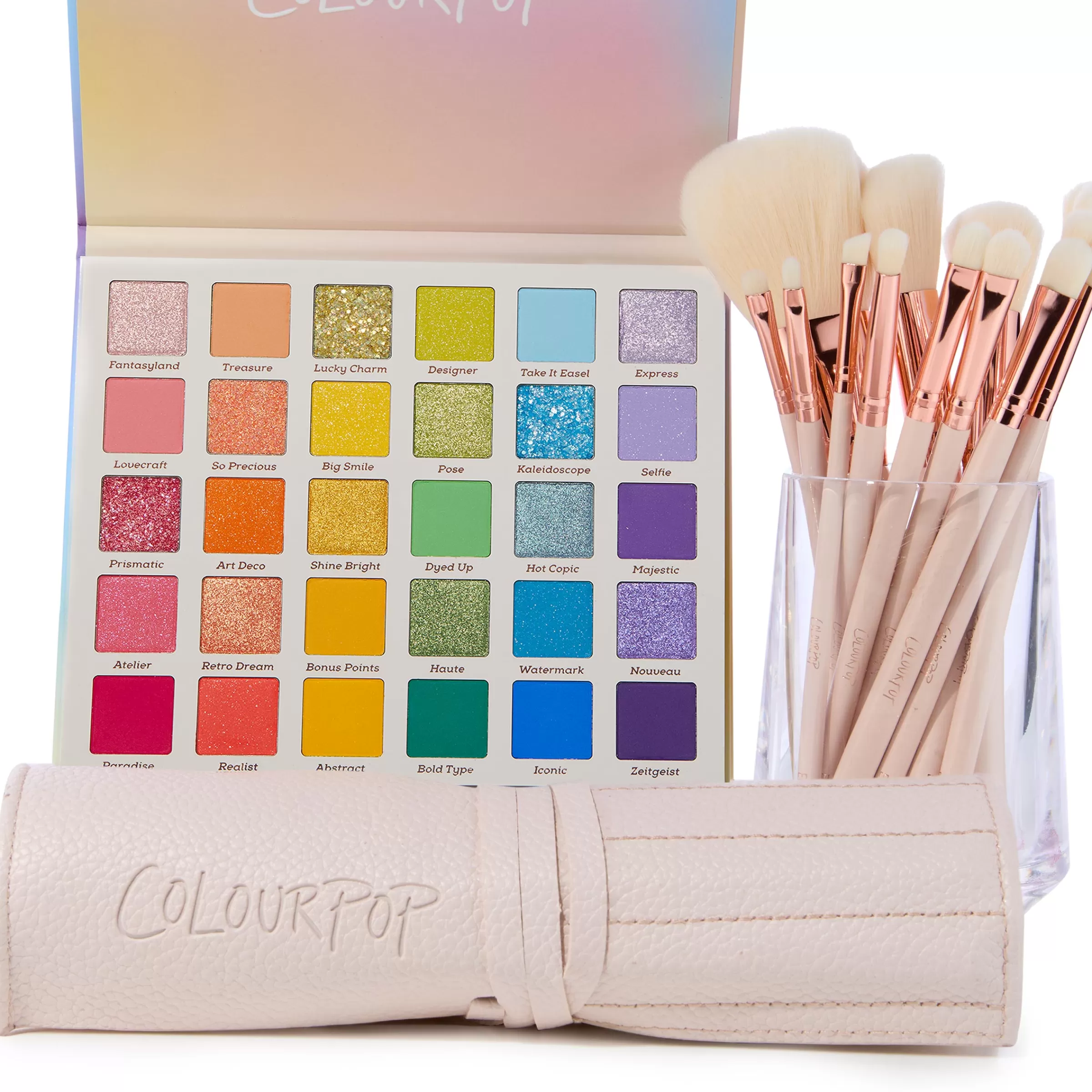 ColourPop Colorful Palettes*Sweet Fantasy Color Palette & Brush SetPressed Powder Palette & Brush Set